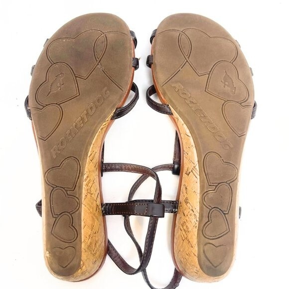 Rocket Dog Leather Cork Wedge Sandals - Picture 10 of 13